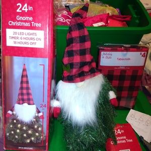 Holiday Style 24in Gnome Christmas Tree Bundle 🎄